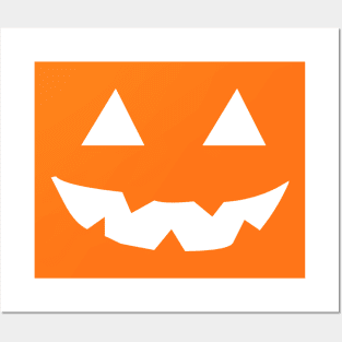 Jack-o-lantern Pumpkin face Posters and Art